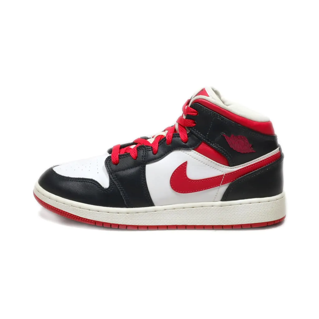 Air Jordan 1 Mid High-Top Sneakers Leather Multicolour Colour For Women