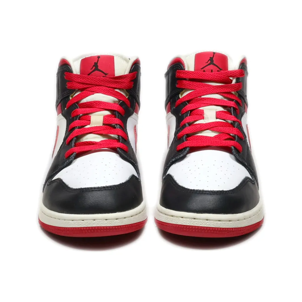 Air Jordan 1 Mid High-Top Sneakers Leather Multicolour Colour For Women