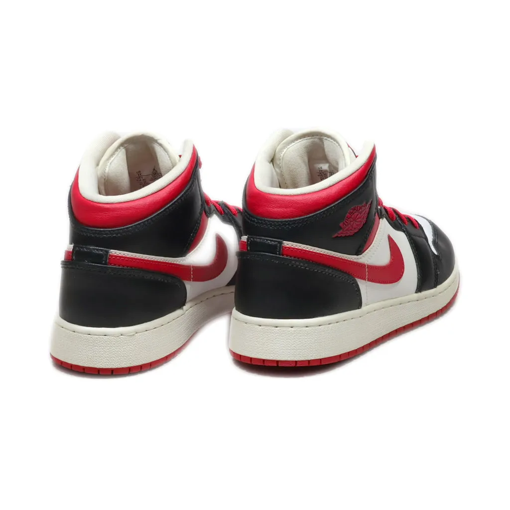 Air Jordan 1 Mid High-Top Sneakers Leather Multicolour Colour For Women