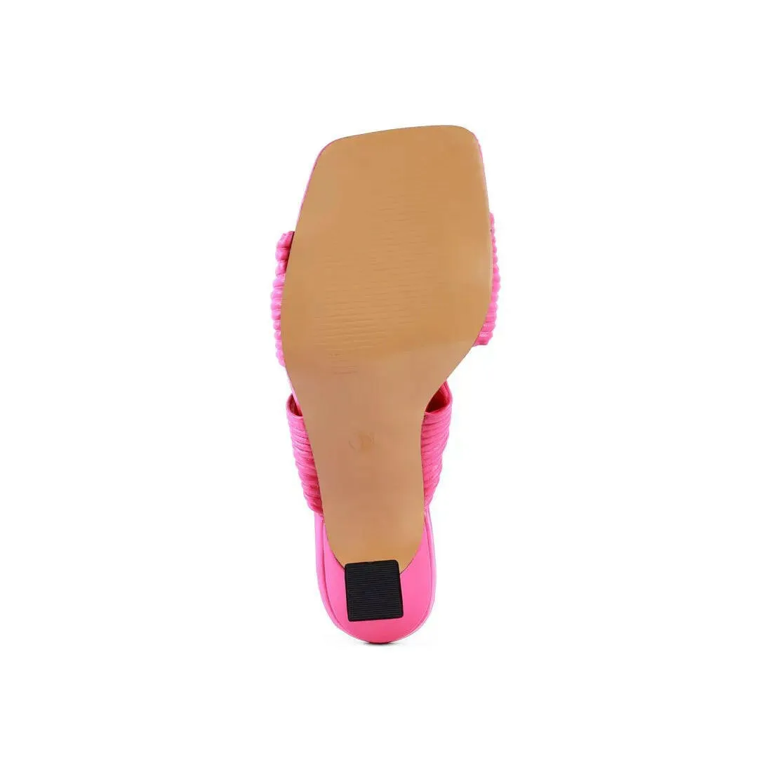 Battle Ex Cross Pleated Strap Slip On Sandals