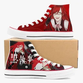 Black Butler Grell Sutcliff A-Star High White Anime Shoes