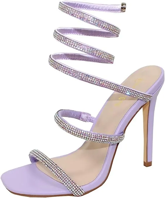 Bonnibel Rhinestone Spiral High Heels Patricia-1