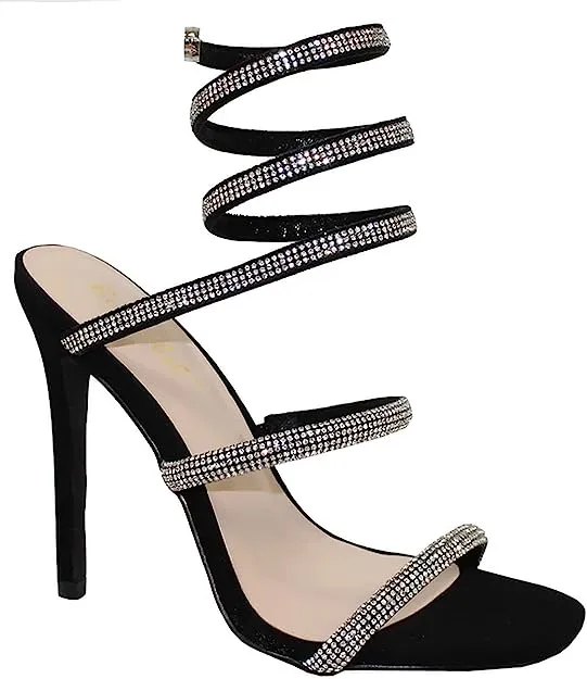 Bonnibel Rhinestone Spiral High Heels Patricia-1