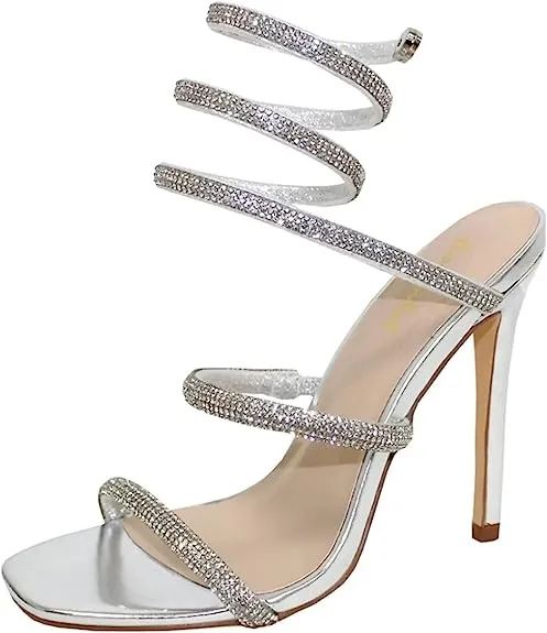 Bonnibel Rhinestone Spiral High Heels Patricia-1