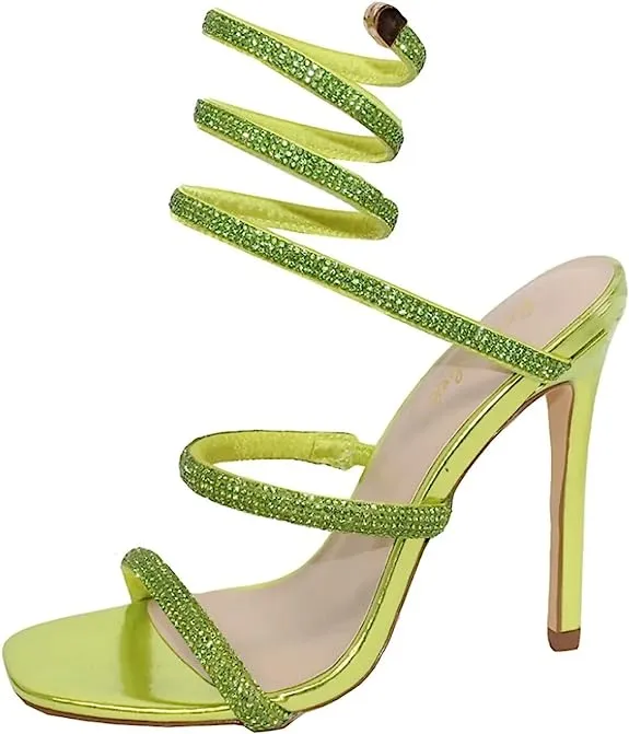 Bonnibel Rhinestone Spiral High Heels Patricia-1