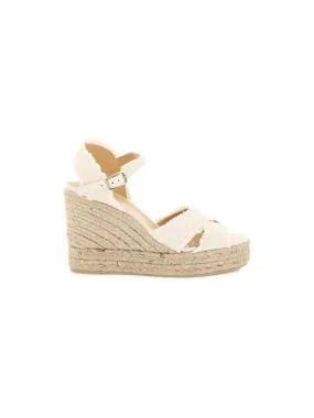 Bromelia Lurex Linen Wedge Sandals