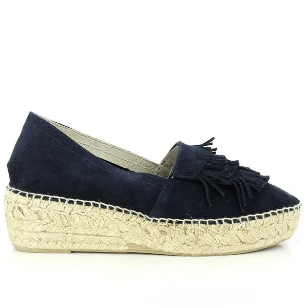 Calzanor 2045 Navy Fringe Espadrilles