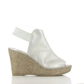 Calzanor 2127 Silver Slingback Espadrilles