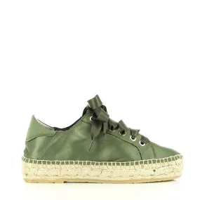 Calzanor 2149 Khaki Lace-Up Espadrilles