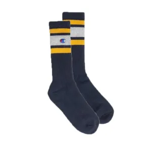 CHAMPION CREW SOCKS 804393 BS501 NAVY GREY YELLOW