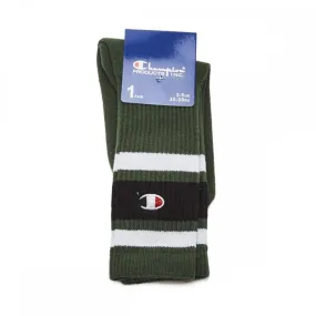 CHAMPION CREW SOCKS 804393 GS536 GREEN BLACK WHITE
