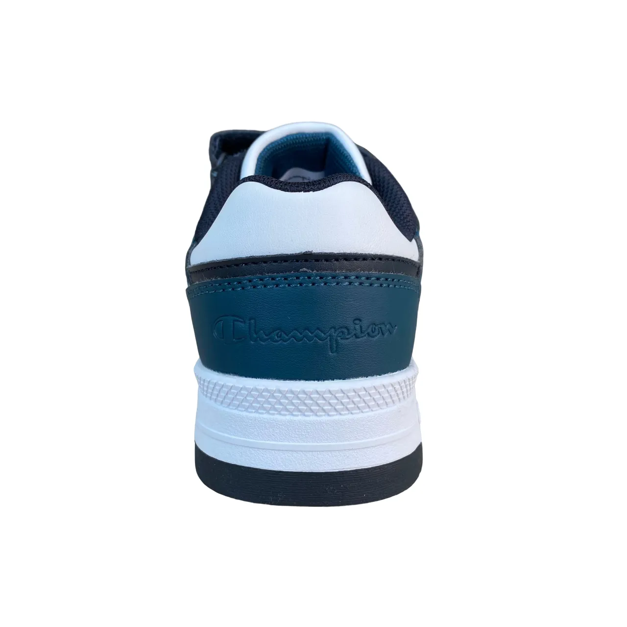 Champion scarpa sneakers da bambino con laccio elastico e velcro RD18 Heritage S32815 BS501 blu-bianco