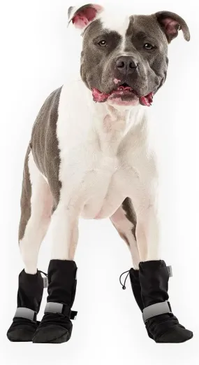 Dog Winter Boots - Paw Protection, Anti-Slip Dog Shoes with Reflective Strap, Easy on for Small Medium Large Dog Booties - Black, Size 5
