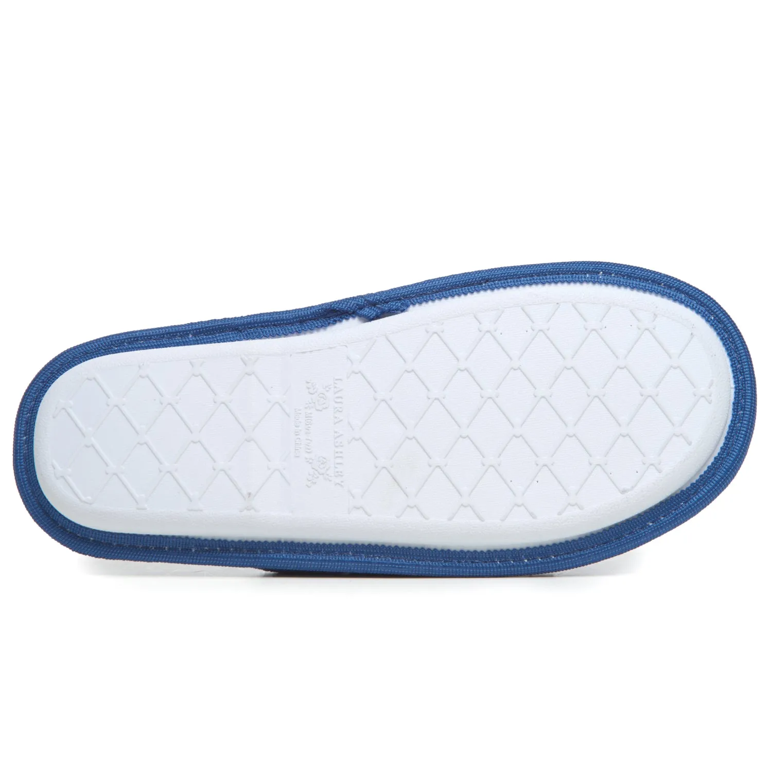 Laura Ashley Ladies Embroidered Soft Terry Scuff Slipper