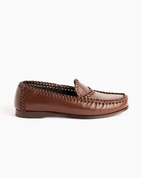 Sastre Supple Shiny Loafer in Chestnut