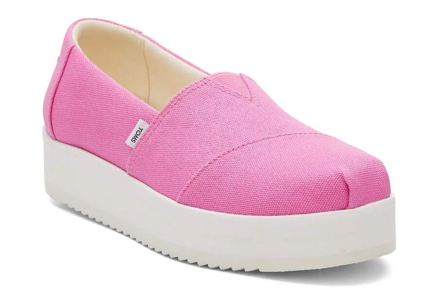 TOMS Womens Alpargata Midform Espadrille - Pink