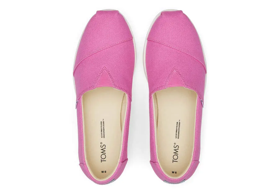TOMS Womens Alpargata Midform Espadrille - Pink