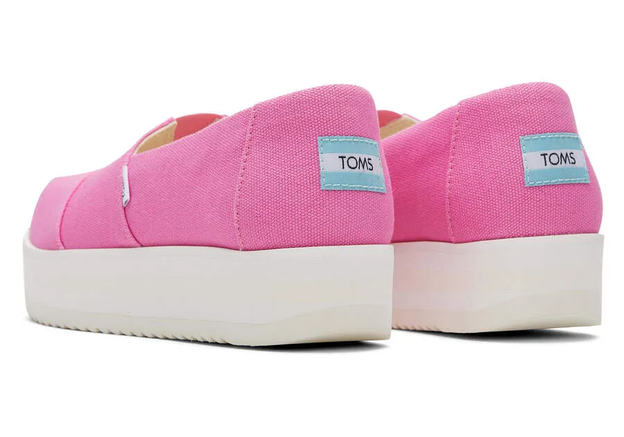 TOMS Womens Alpargata Midform Espadrille - Pink