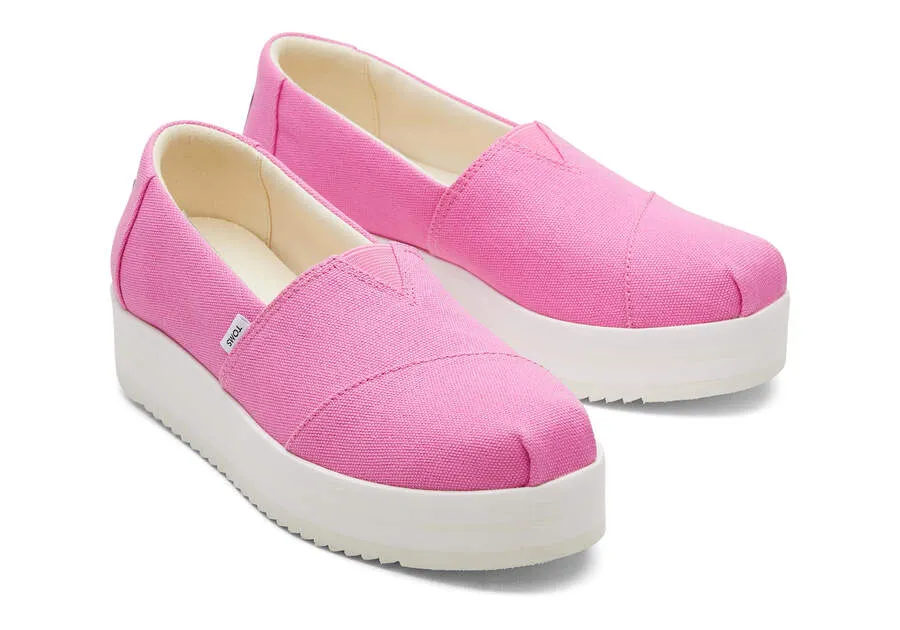 TOMS Womens Alpargata Midform Espadrille - Pink