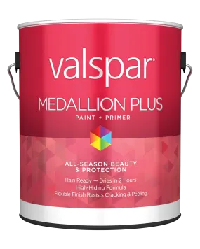Valspar® Medallion® Plus Exterior Paint   Primer Satin 1 Quart Clear Base