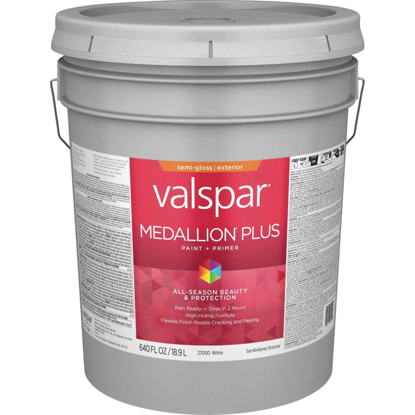 Valspar® Medallion® Plus Exterior Paint   Primer Semi-Gloss 5 Gallon Tint Base